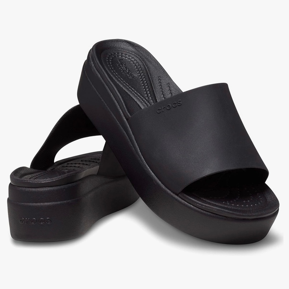 New in Bag CROCS Black Brooklyn Slide